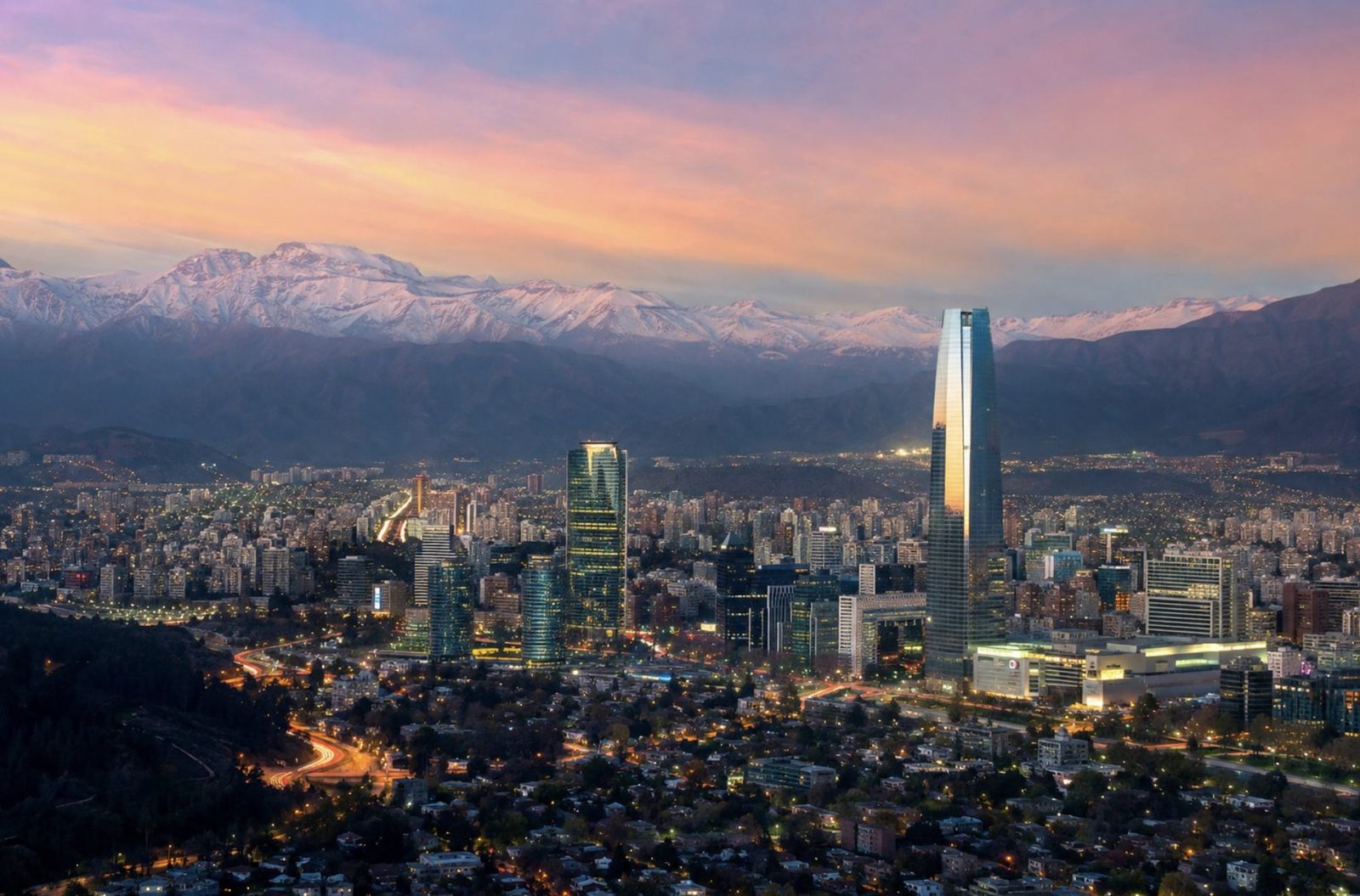Santiago de Chile al atardecer