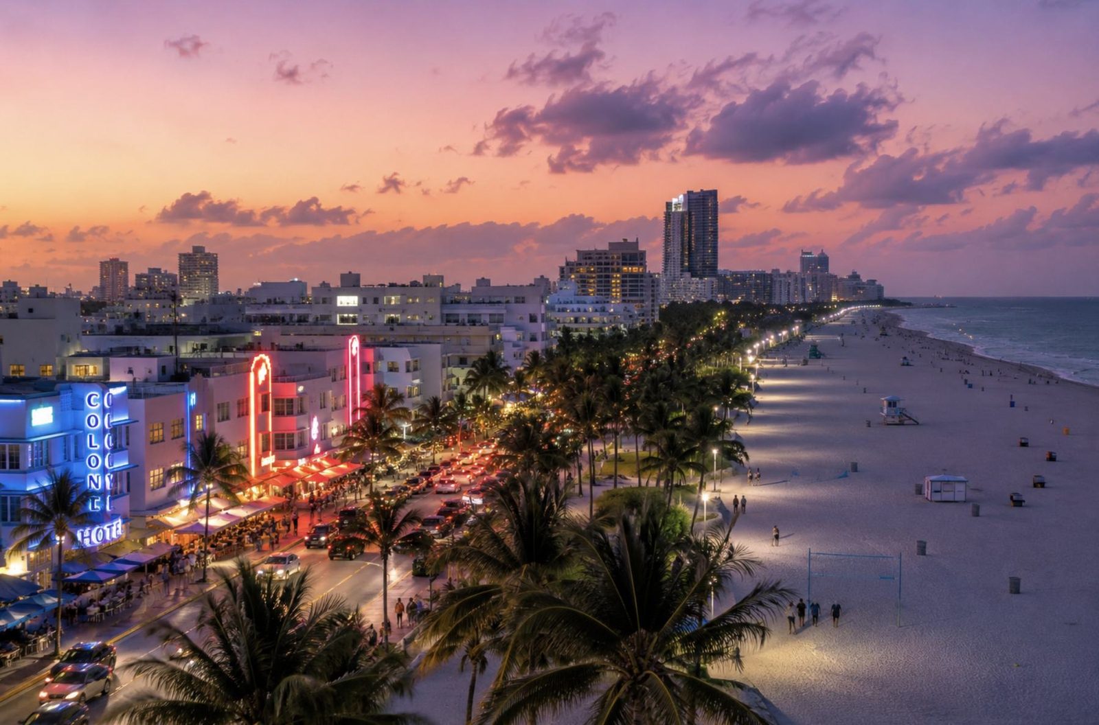Miami Beach al atardecer